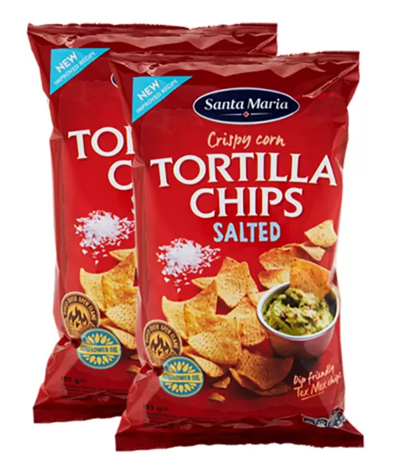 Santa Maria Salted Tortilla Chips, 2 x 475g